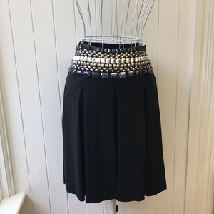 Temperley London Pleated Skirt with Jewels